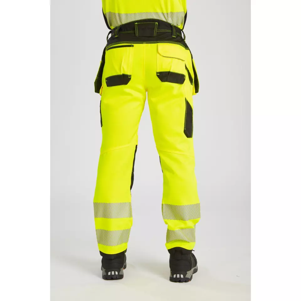 Portwest T501YBR, PW3 Hi-Vis Holster Pocket Work Trousers, Yellow/Black, image 8, gallery thumbnail