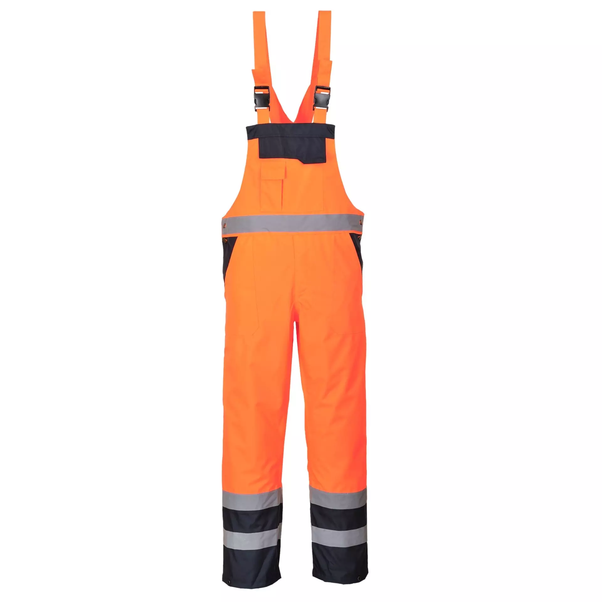 Portwest S489ORR, Hi-Vis Contrast Winter Bib and Brace, Orange, image 2