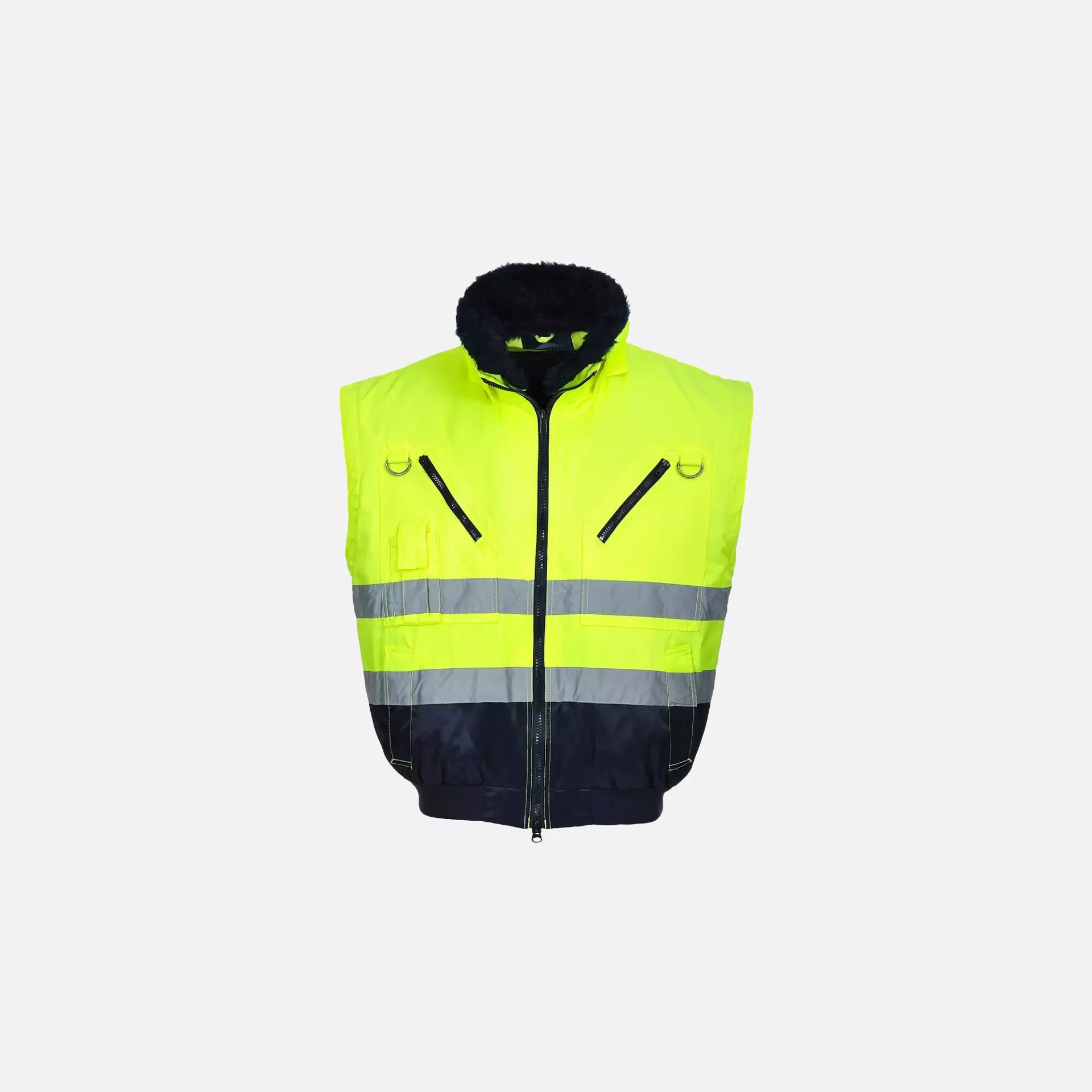 Portwest PJ50YNR, Hi-Vis 3-in-1 Contrast Pilot Jacket, Yellow/Navy, image 6
