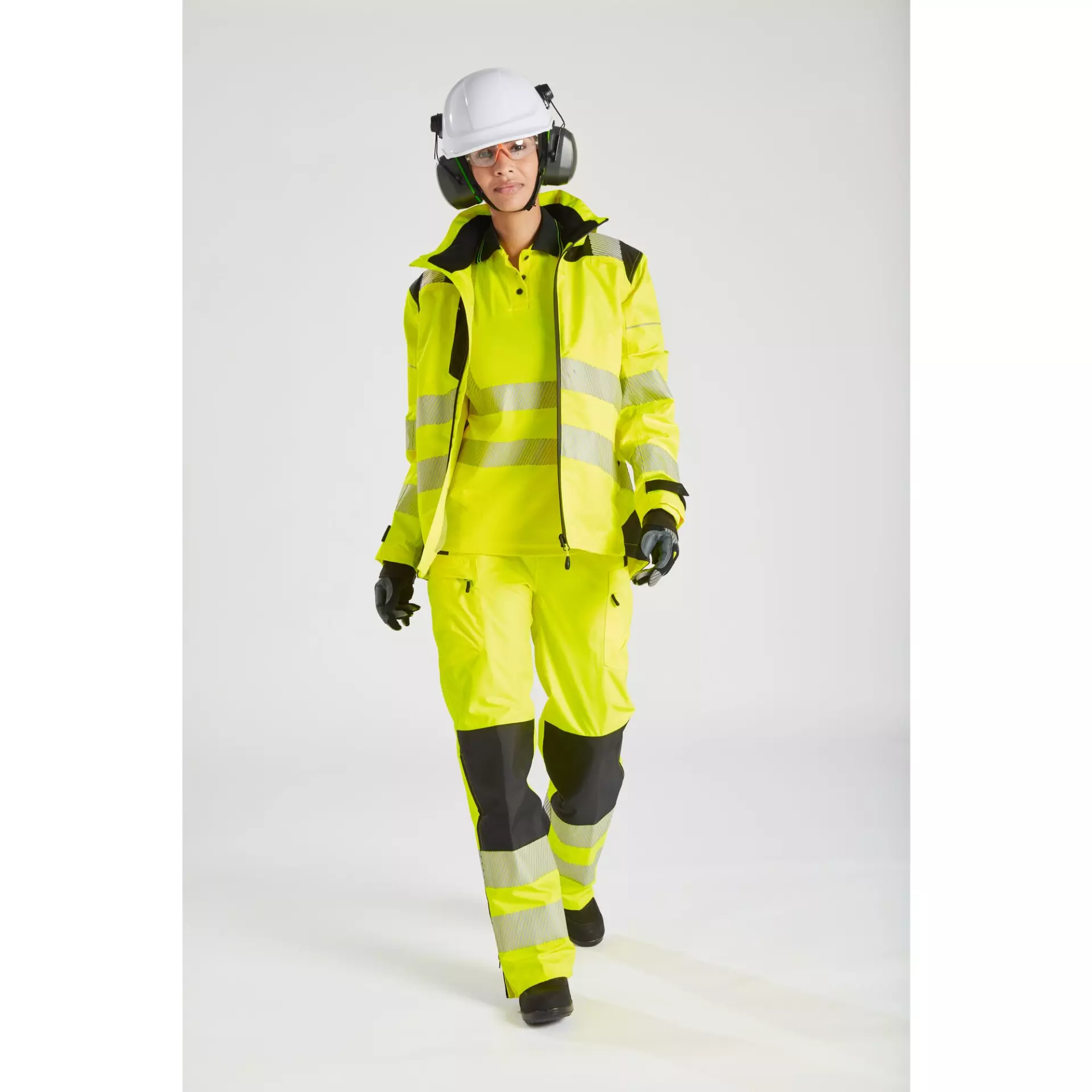 Portwest PW389YBR, PW3 Hi-Vis Women's Rain Jacket, Yellow/Black, image 10