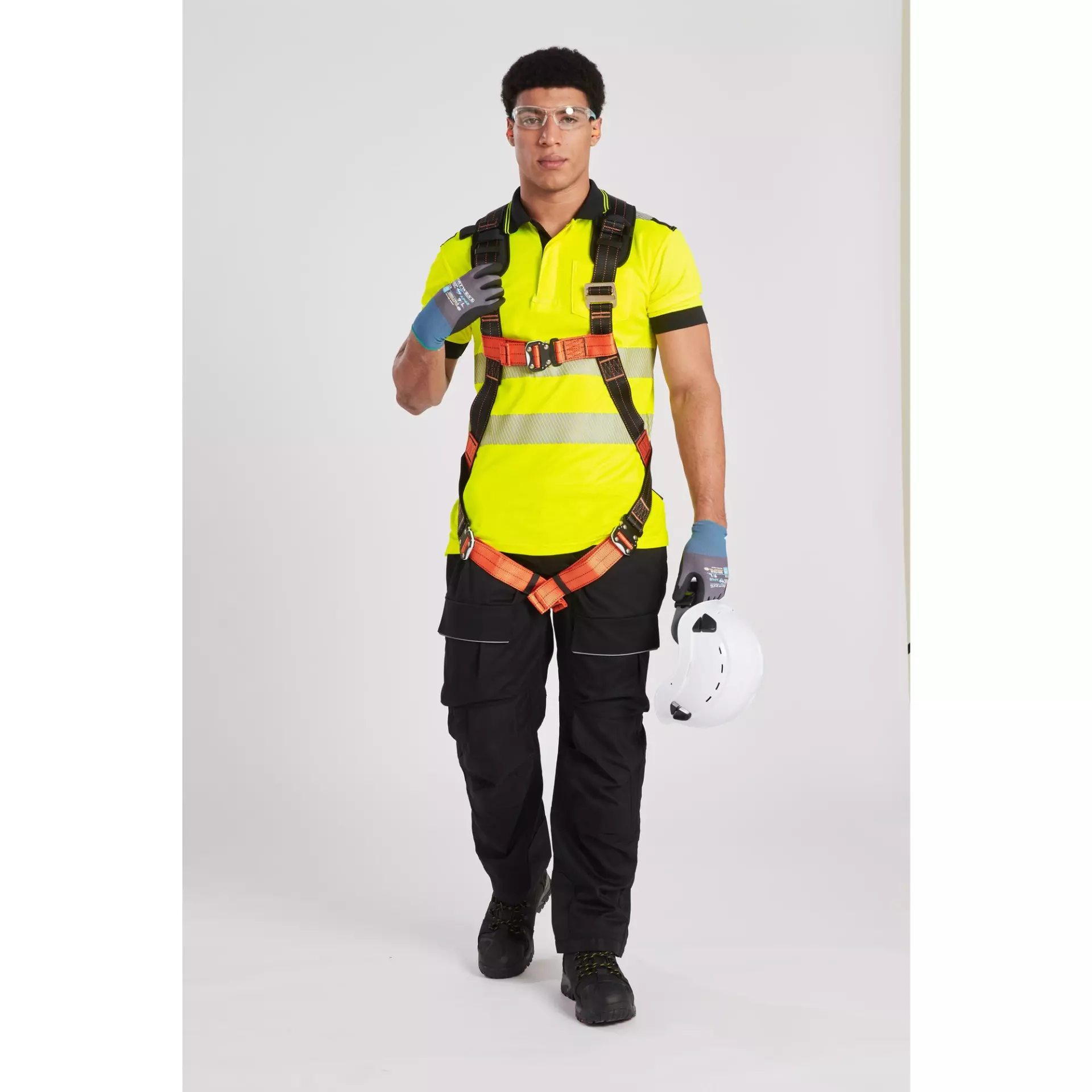 Portwest T180YBR, PW3 Hi-Vis Cotton Comfort Polo Shirt S/S, Yellow/Black, image 8