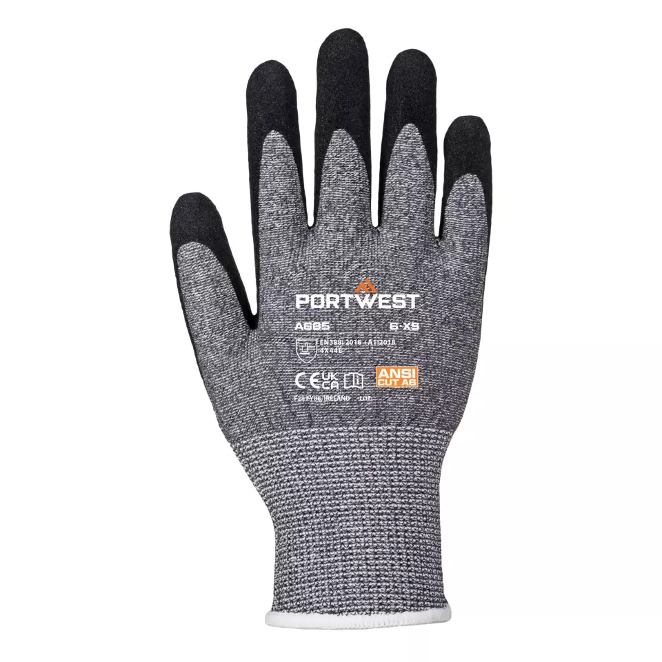 Portwest A665GRR, VHR Advanced Cut Glove, Grey, image 1, gallery thumbnail