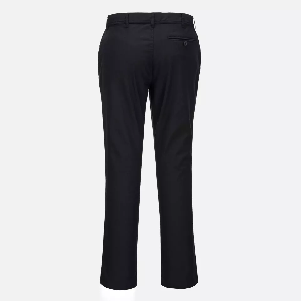 Portwest S232BKS, WX2 Eco Stretch Slim Chino Trousers, Black Short, image 2, gallery thumbnail