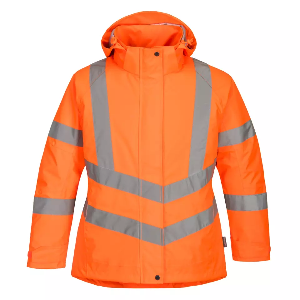 Portwest LW74ORR, Hi-Vis Women's Winter Jacket, Orange, image 1, gallery thumbnail