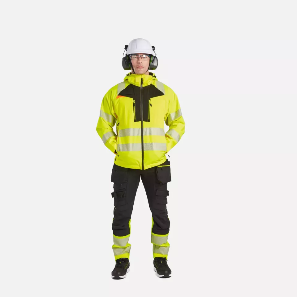 Portwest DX462YER, DX4 Hi-Vis Rain Jacket, Yellow, image 5, gallery thumbnail