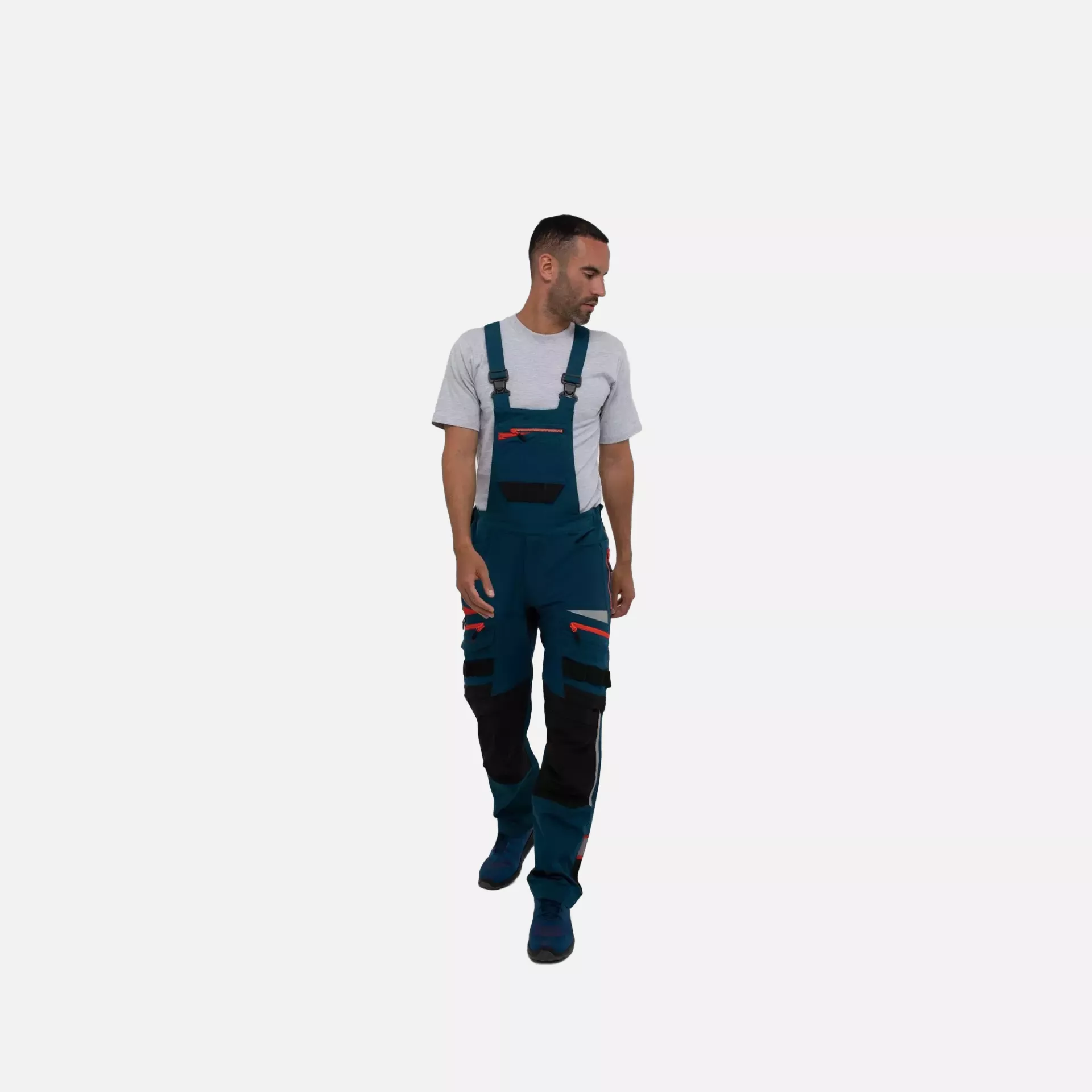 Portwest DX441MBR, DX4 Work Bib and Brace, Metro Blue, image 10