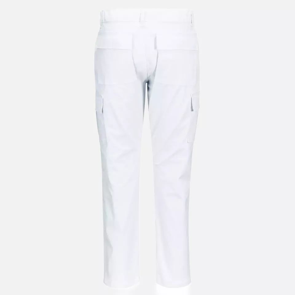 Portwest S231WHR, WX2 Eco Stretch Slim Fit Combat Trousers, White, image 2, gallery thumbnail