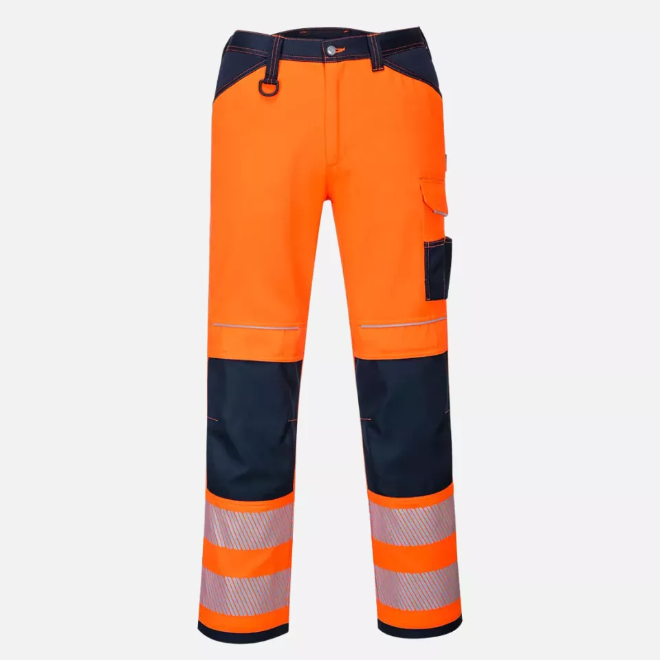 Portwest PW340ONS, PW3 Hi-Vis Arbeitshose, Orange/Marineblau Kurz, image 1, gallery thumbnail