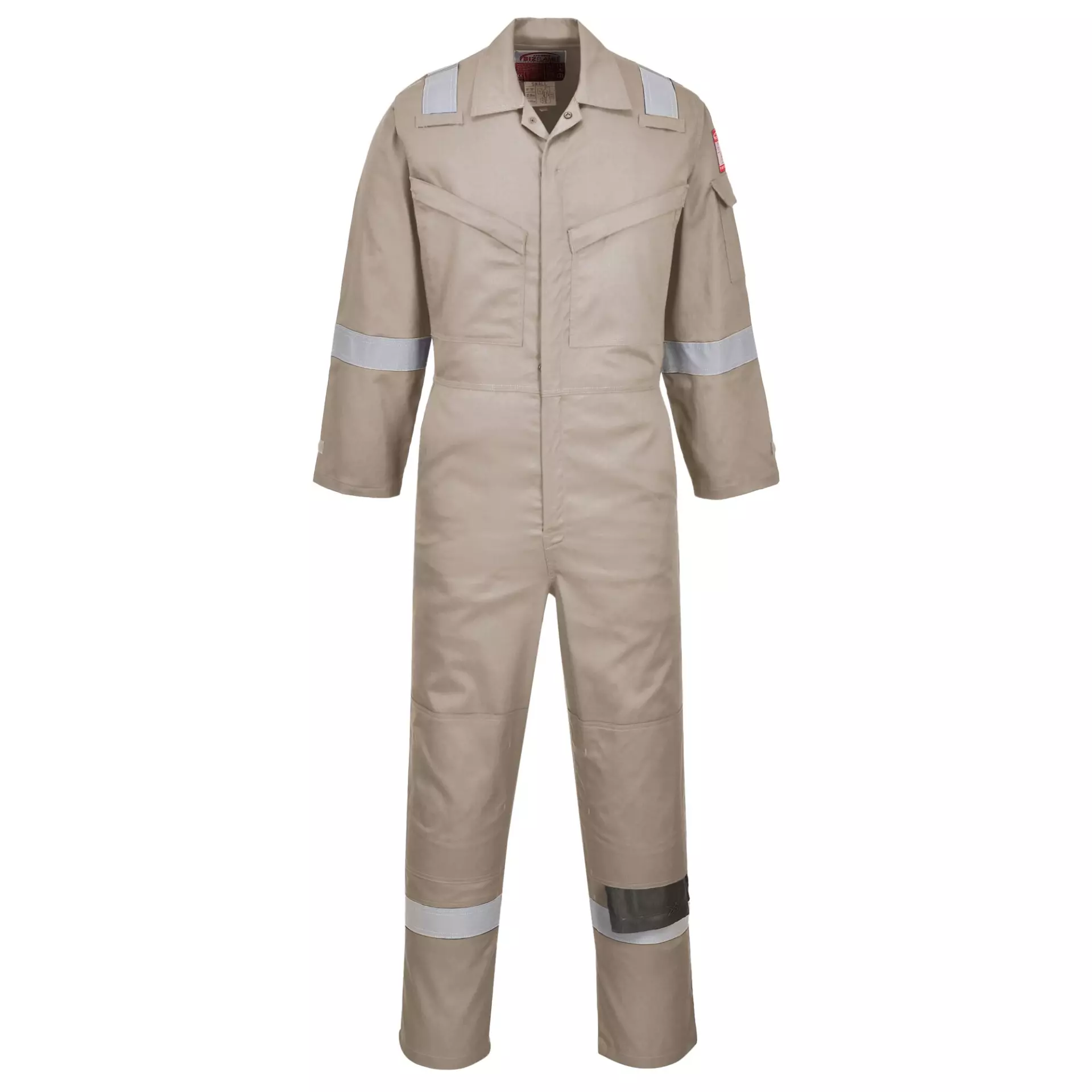 Portwest FR21KHR, Bizflame Work FR Super Lightweight Anti-Static Coverall, Khaki, image 1