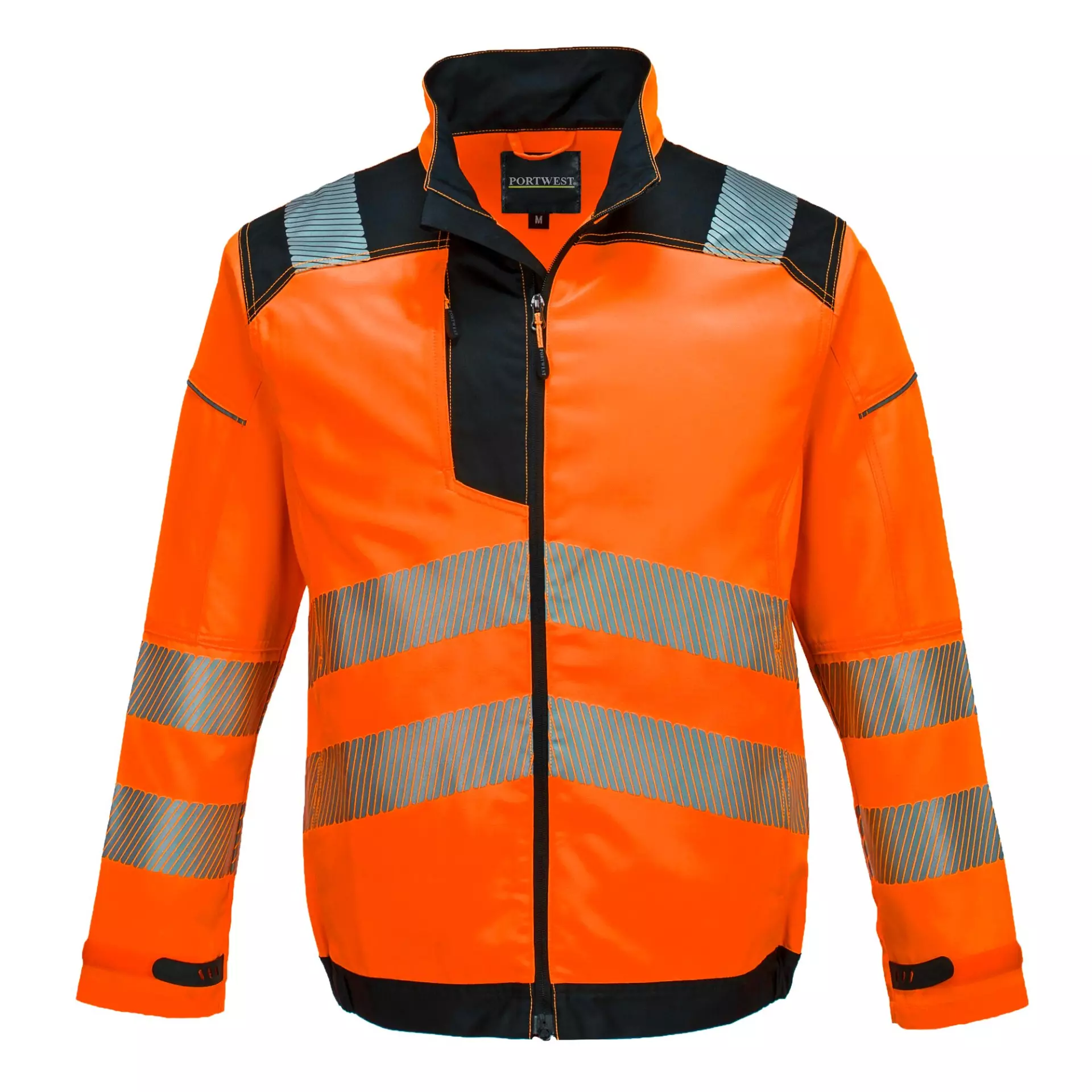Portwest T500OBR, PW3 Hi-Vis Work Jacket, Orange/Black, image 10