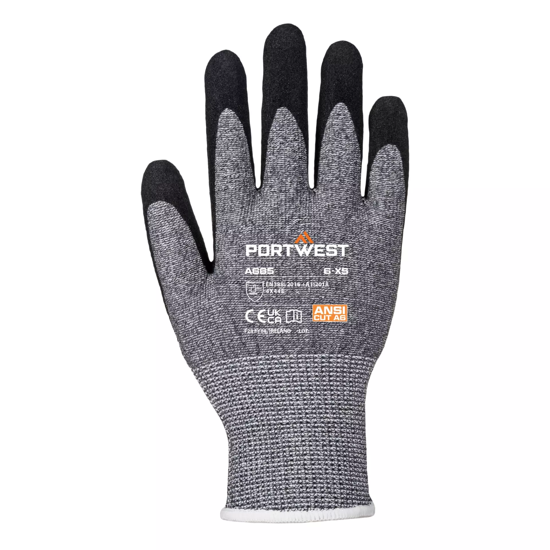 Portwest A665GRR, VHR Advanced Cut Glove, Grey