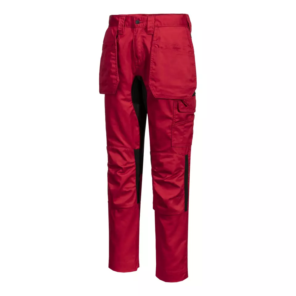 Portwest CD883DRR, WX2 Eco Stretch Holster Trousers, Deep Red, image 5, gallery thumbnail