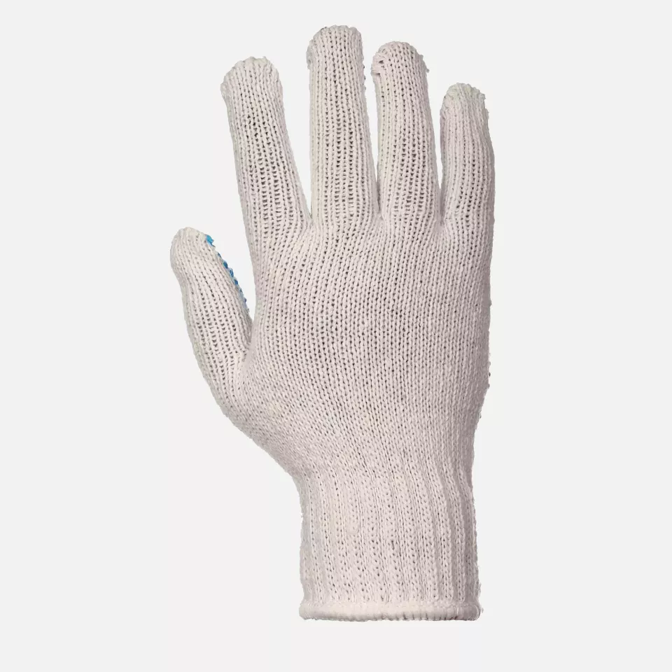 Portwest A111WBR, Classic Polka Dot Glove, White/Blue, image 1, gallery thumbnail