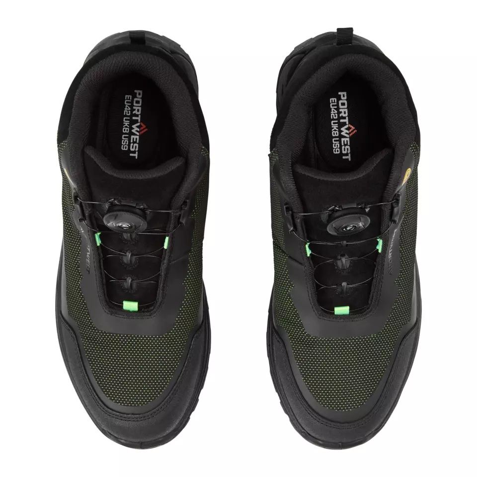 Portwest FE04BGN, Girder Composite Mid Boot S3S ESD SR FO, Black/Green, image 3, gallery thumbnail