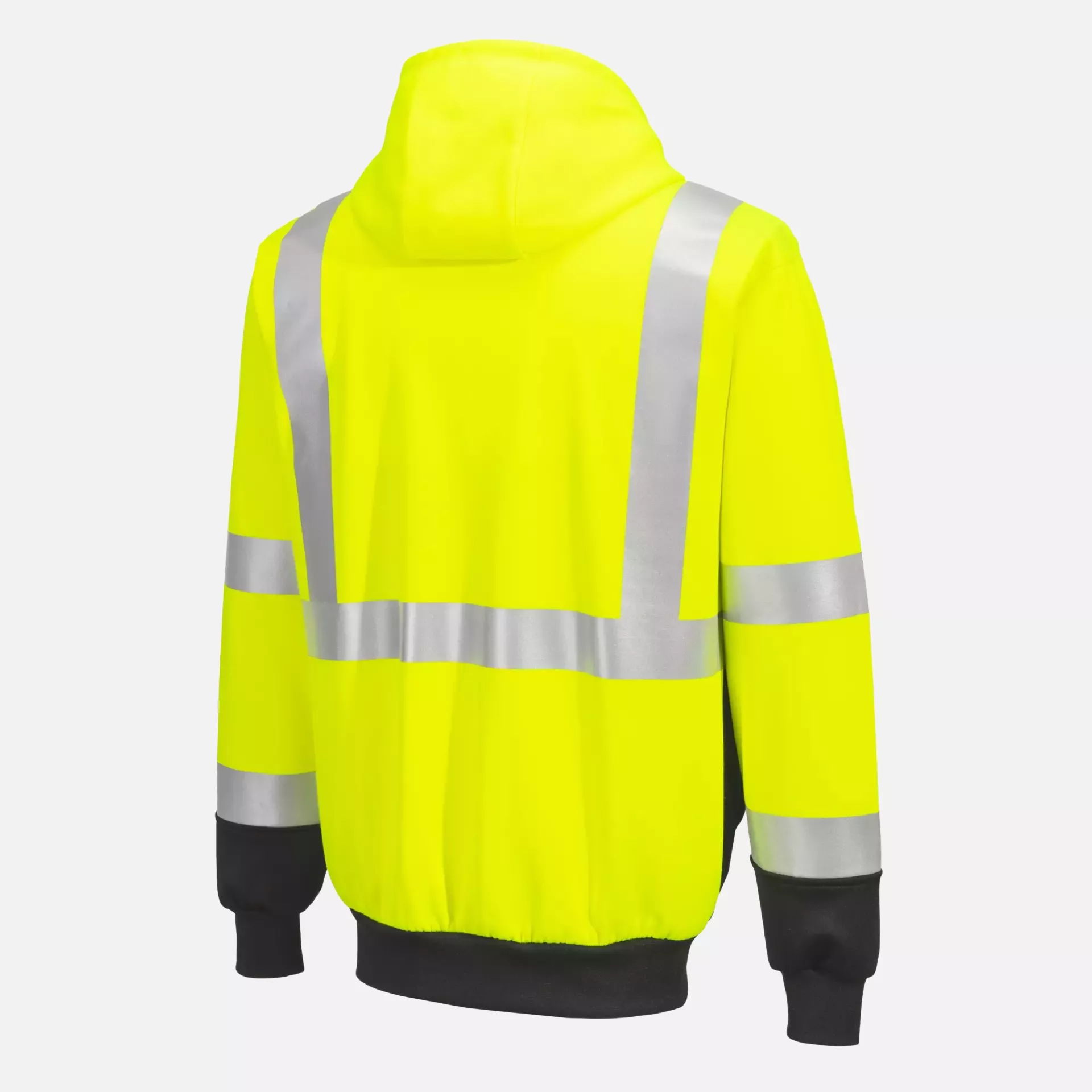 Portwest B315YBR, Hi-Vis Contrast Zipped Hoodie, Yellow/Black, image 8