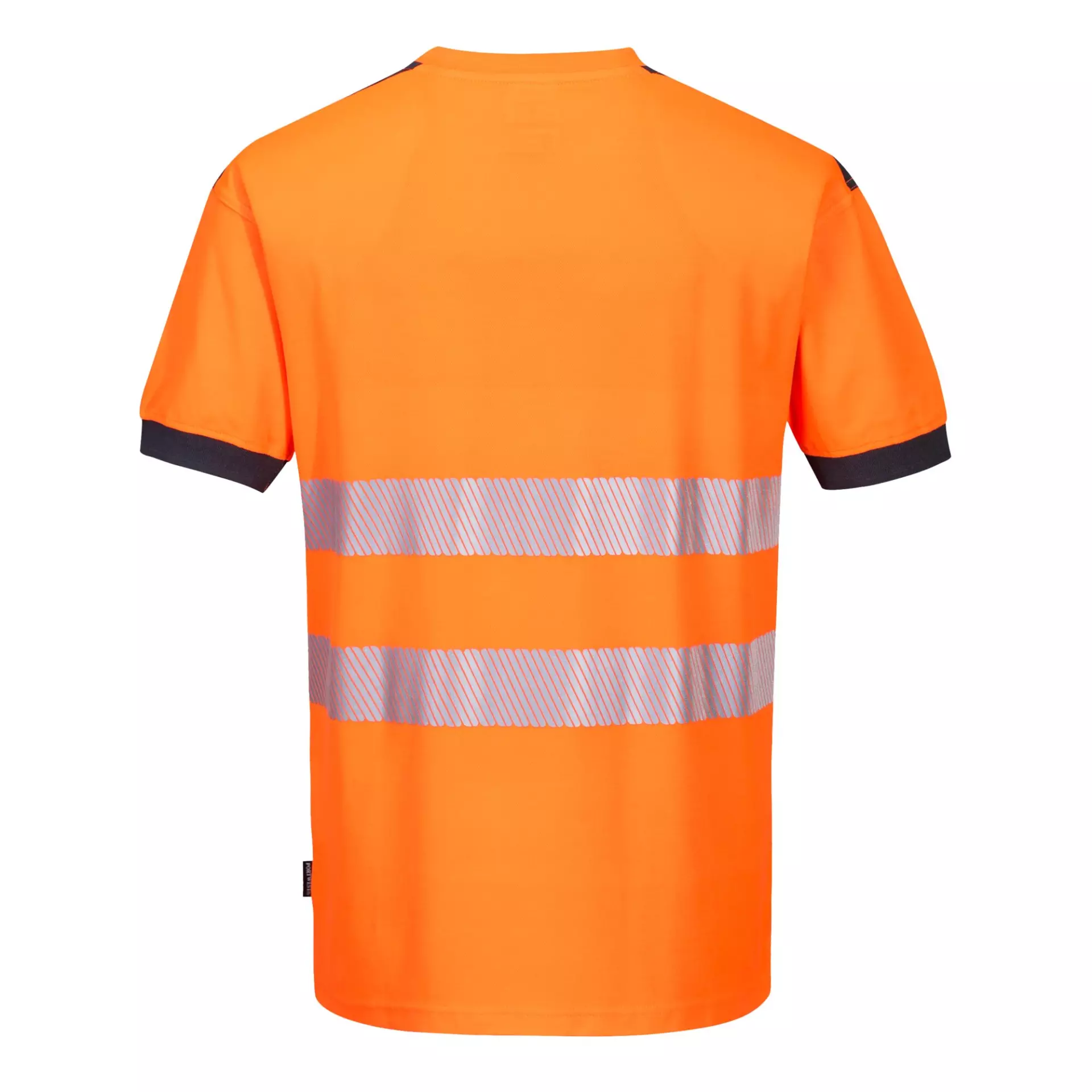 Portwest T181OGY, PW3 Hi-Vis Cotton Comfort T-Shirt S/S, Orange/Grey, image 2