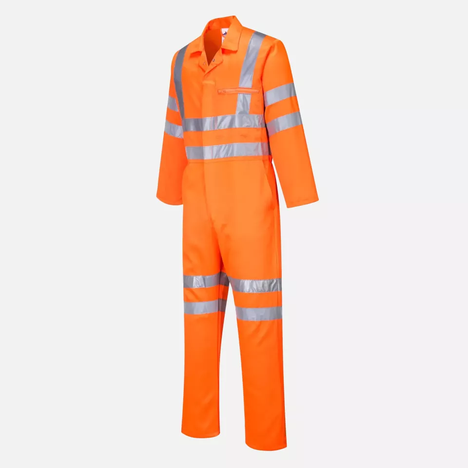 Portwest RT42ORR, Hi-Vis Polycotton Service Coverall, Orange, image 1, gallery thumbnail