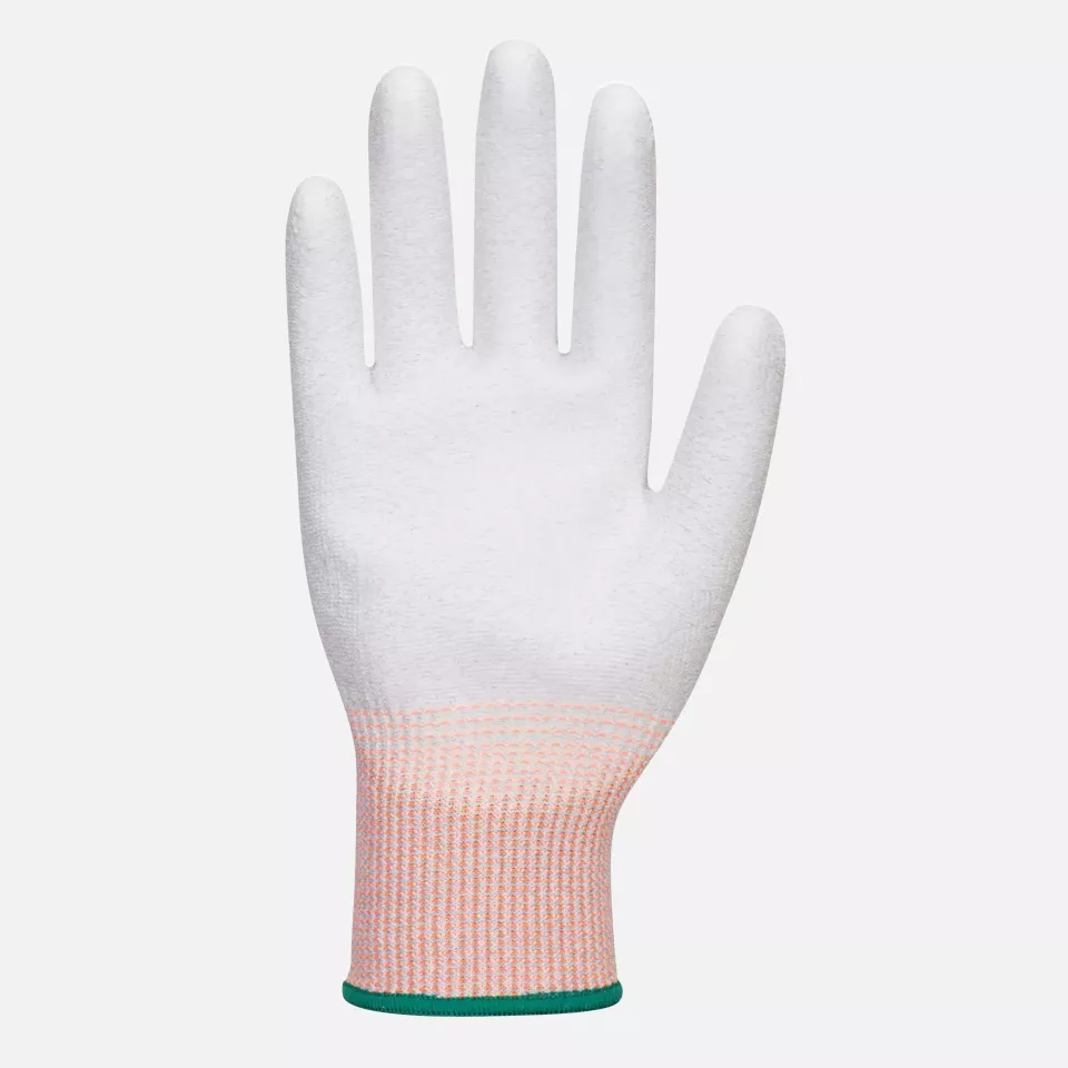 Portwest A697G6R, LR13 ESD PU Palm Glove, Grey/White, image 2, gallery thumbnail