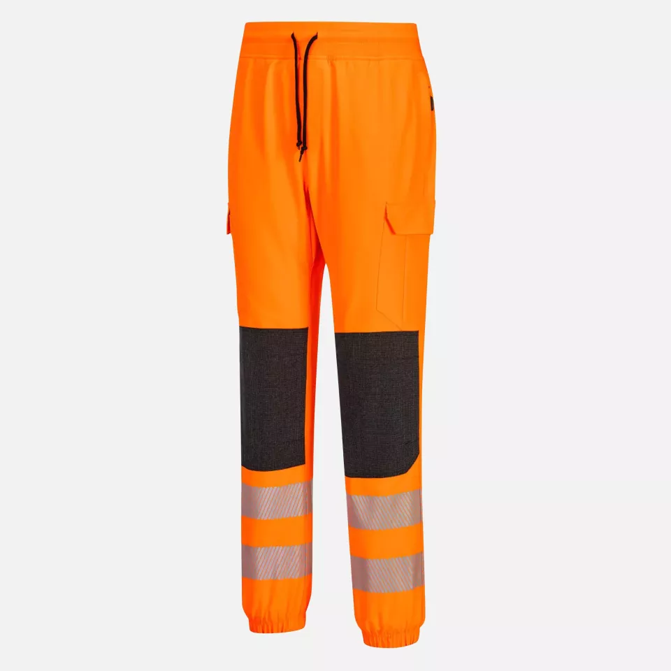 Portwest KX346OBR, PW3 Hi-Vis Flexi Jogginghose, Orange/Schwarz, image 7, gallery thumbnail