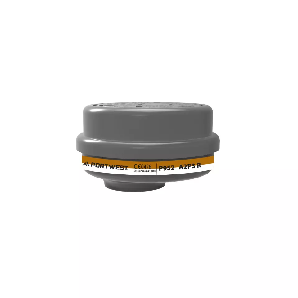 Portwest P952BKR, A2P3 Combination Filter Bayonet Connection, Black, image 1, gallery thumbnail