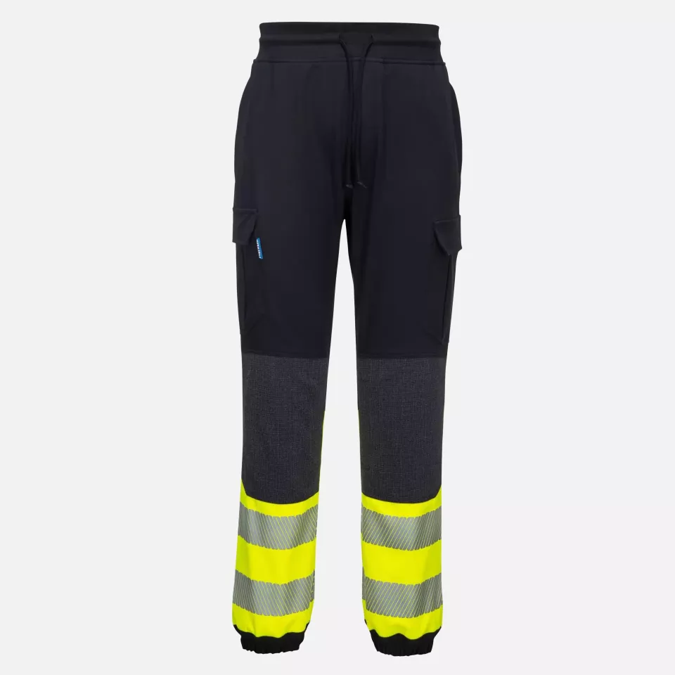 Portwest KX341KYR, PW3 Hi-Vis Flexi Class 1 Jogger, Black/Yellow, image 1, gallery thumbnail
