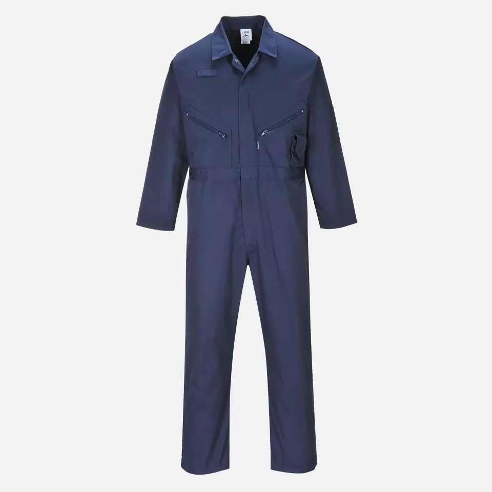 Portwest C813NAR, Liverpool Zip Coverall, Navy, image 1, gallery thumbnail