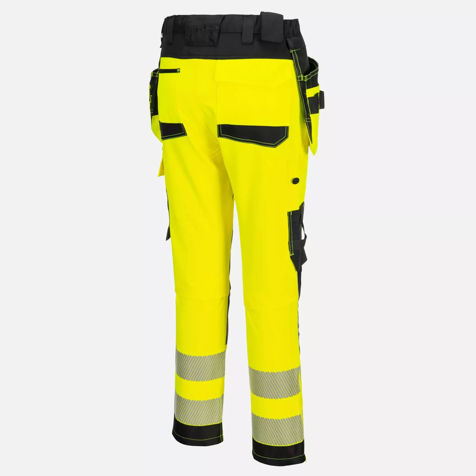 Portwest DX454YBR, DX4 Hi-Vis Detachable Holster Pocket Craft Trousers, Yellow/Black, image 3