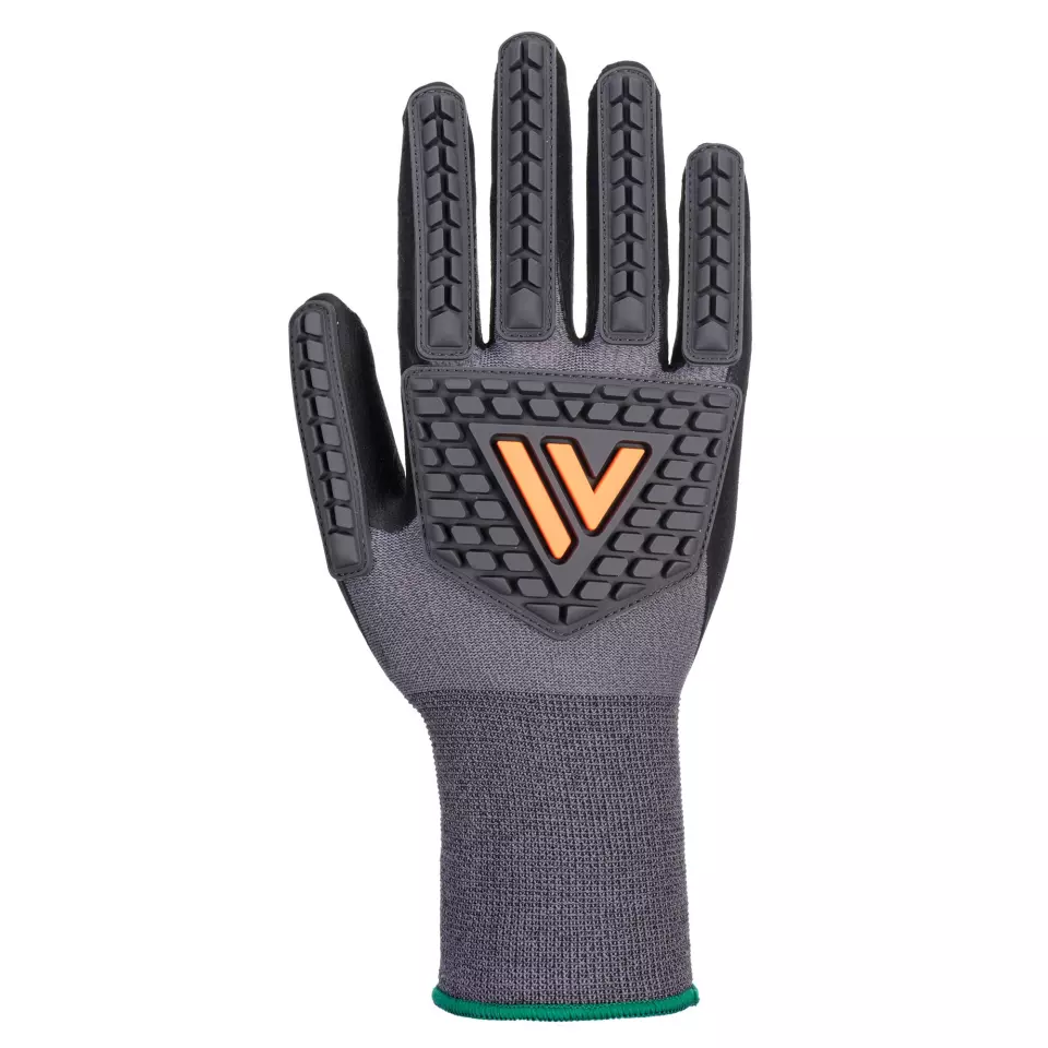 Portwest A715K8R, Grip 15 Nitrile Impact Glove, Black, image 1, gallery thumbnail