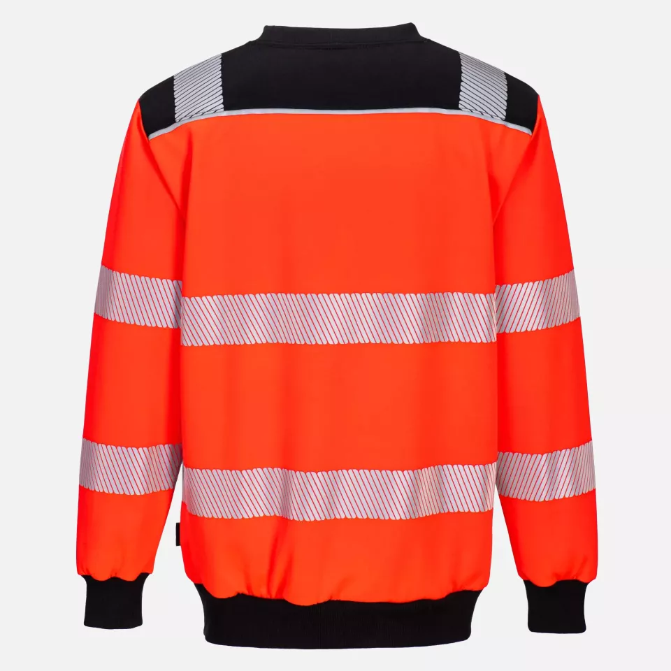 Portwest PW379RBK, PW3 Hi-Vis Sweatshirt, Red/Black, image 1, gallery thumbnail