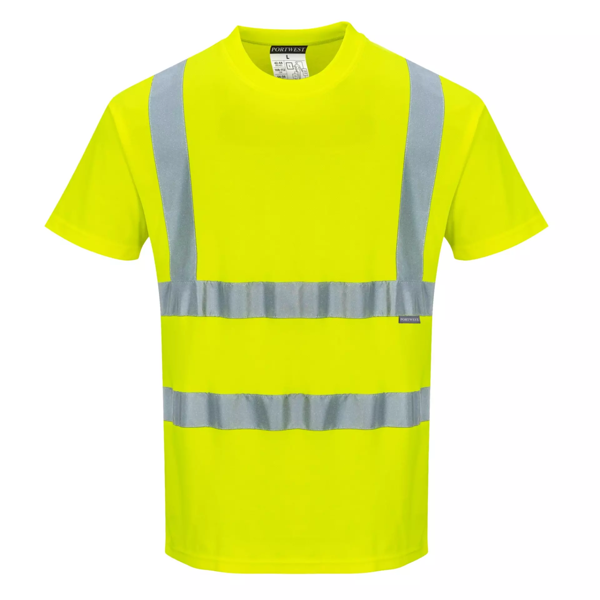 Portwest S170YER, Hi-Vis Cotton Comfort T-Shirt S/S, Yellow, image 1