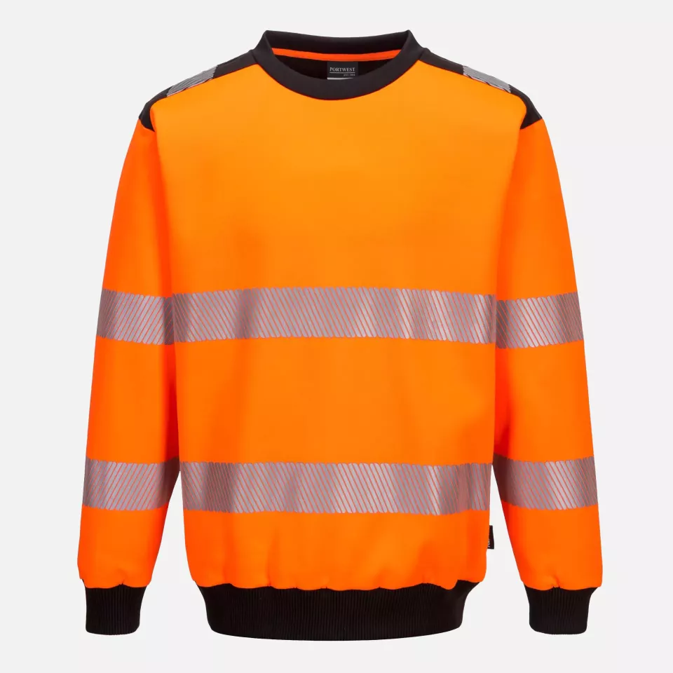 Portwest PW379OBR, PW3 Hi-Vis Sweatshirt, Orange/Schwarz, image 1, gallery thumbnail