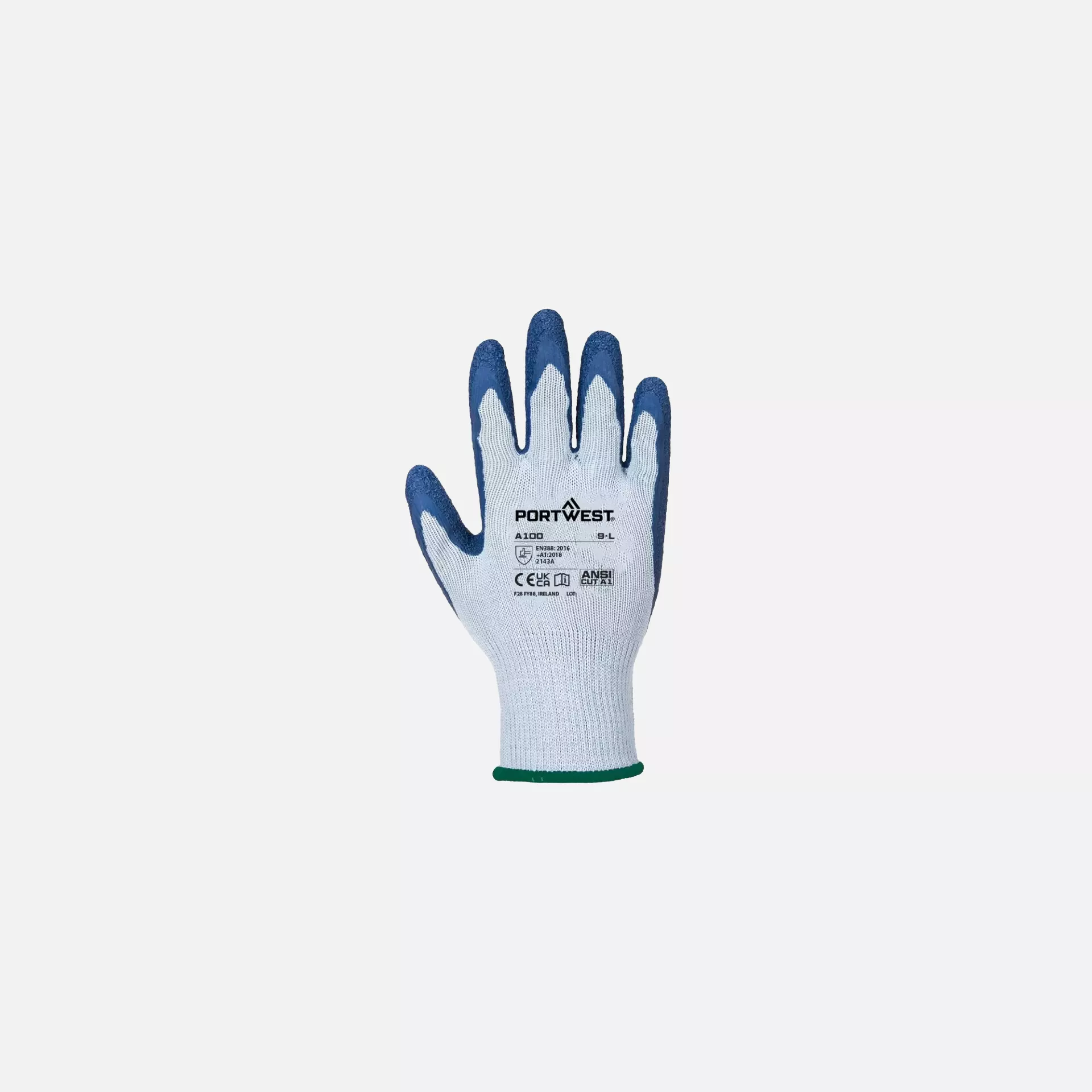 Portwest A100G4R, Grip-Handschuh - Latex, Grau/Blau, image 1