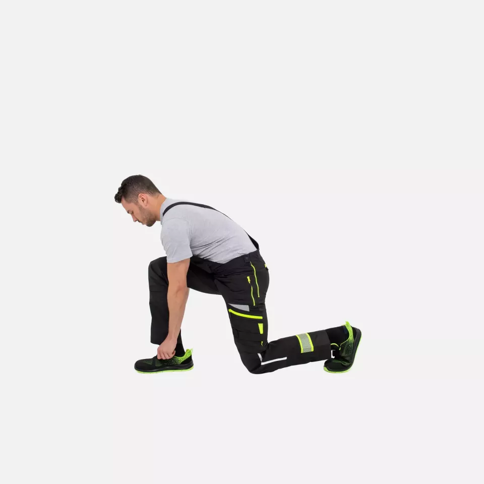 Portwest DX441BKR, DX4 Work Bib and Brace, Black, image 9, gallery thumbnail