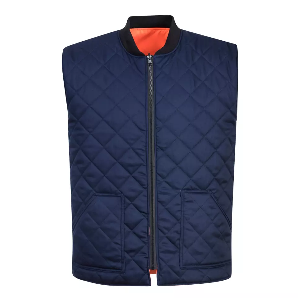 Portwest S469ORR, Hi-Vis Reversible Bodywarmer, Orange, image 3, gallery thumbnail