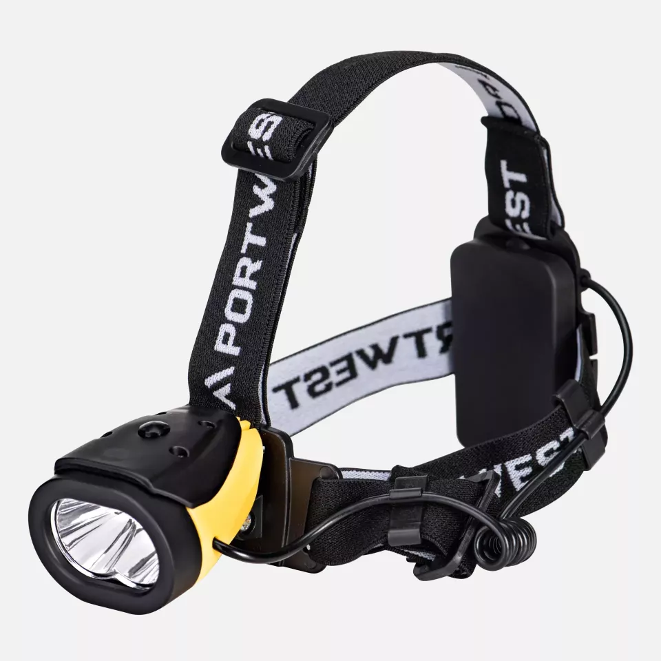 Portwest PA63YBR, Dual Power Head Light, Yellow/Black, image 1, gallery thumbnail