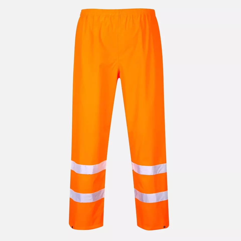 Portwest S480ORR, Hi-Vis Rain Traffic Trousers, Orange, image 1, gallery thumbnail