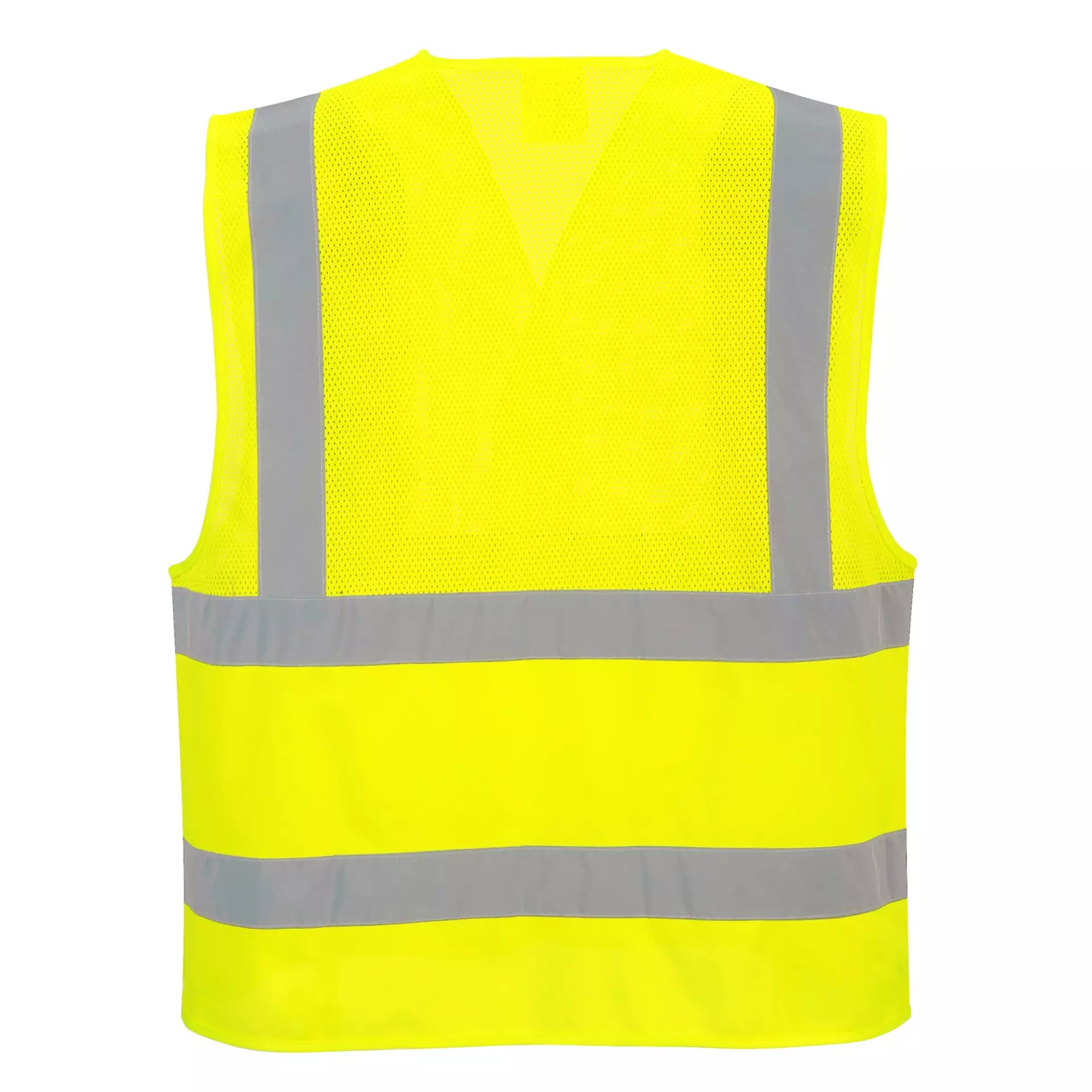 Portwest C494YER, Hi-Vis Half Mesh Two Band Vest, Yellow, image 4
