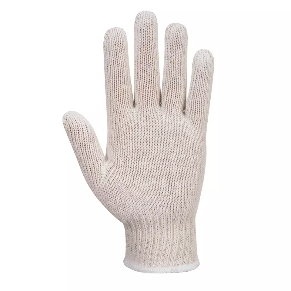 Portwest AB030WHR, String Knit Liner Glove, White, image 2, gallery thumbnail