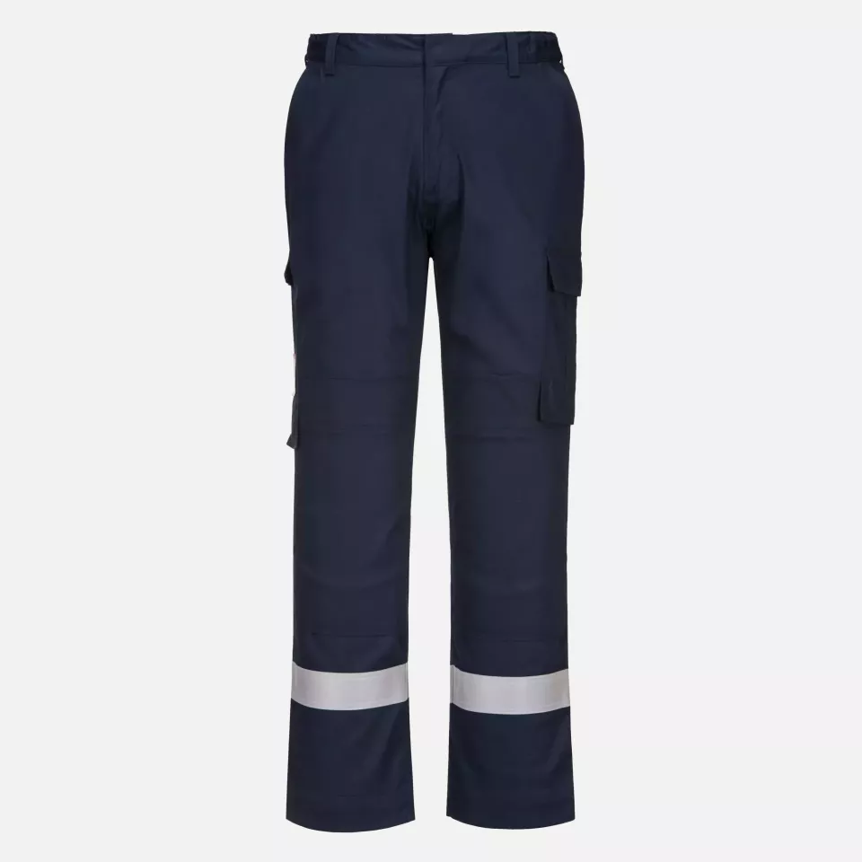 Portwest FR401NAR, Bizflame Work Lightweight Stretch Panelled Trousers, Navy, image 1, gallery thumbnail