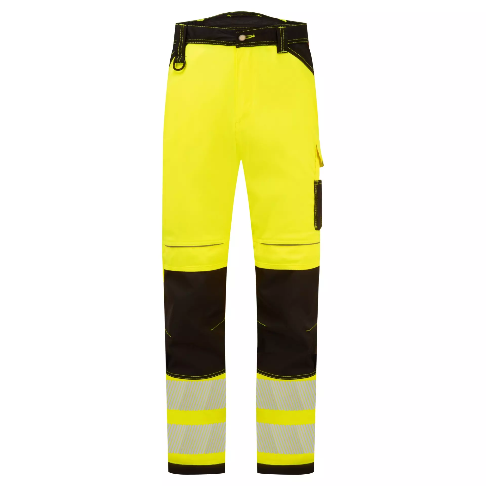 Portwest PW303YBR, PW3 Hi-Vis Lightweight Stretch Work Trousers, Yellow/Black, image 1