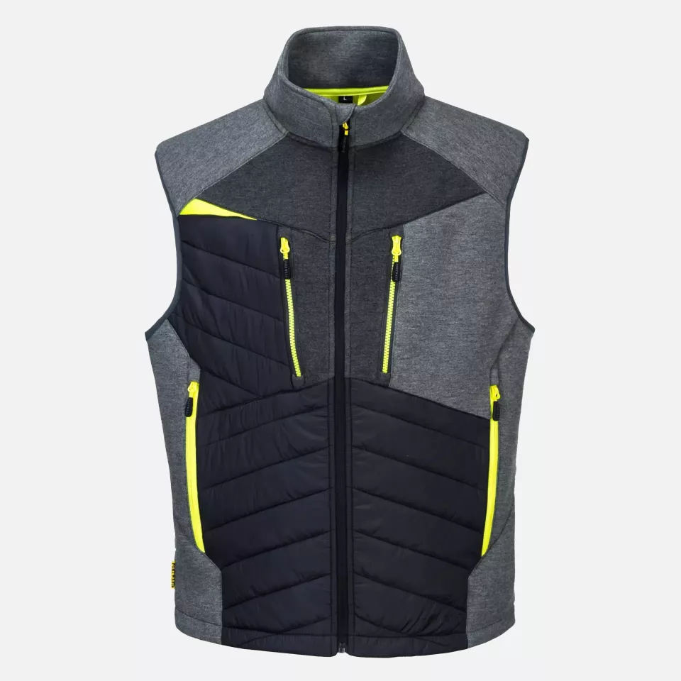 Portwest DX470MGR, DX4 Hybrid Baffle Gilet, Metal Grey, image 1, gallery thumbnail