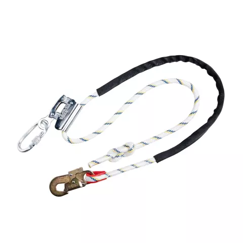 Portwest Work Positioning 2m Lanyard with Grip Adjuster, White