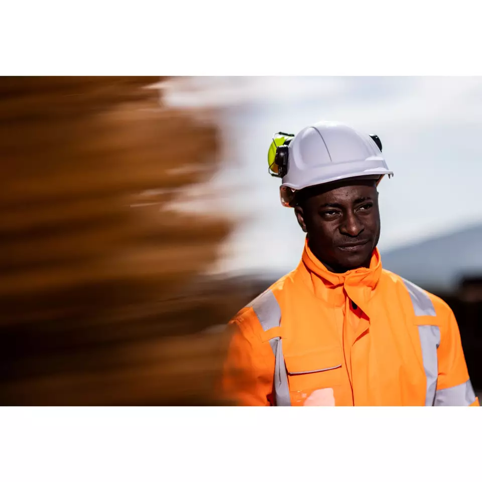 Portwest S593ORR, Hi-Vis Extreme Rain Coverall, Orange, image 2, gallery thumbnail