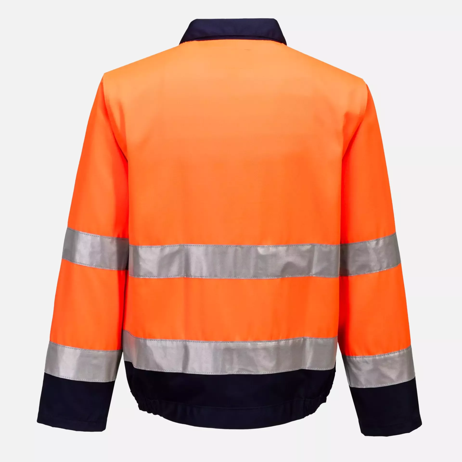 Portwest TX70ONR, Madrid Hi-Vis Contrast Bomber Jacket, Orange/Navy, image 2