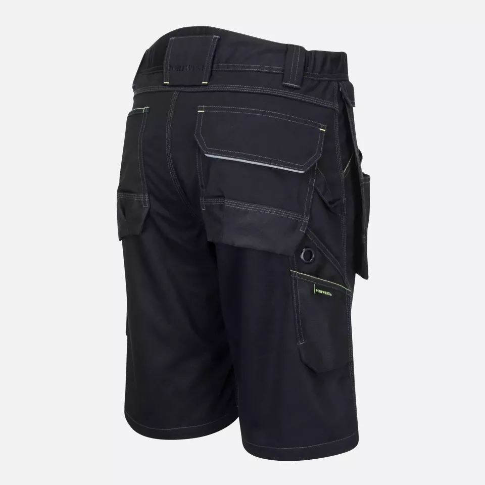 Portwest PW345BKR, PW3 Holster Work Shorts, Black, image 7, gallery thumbnail