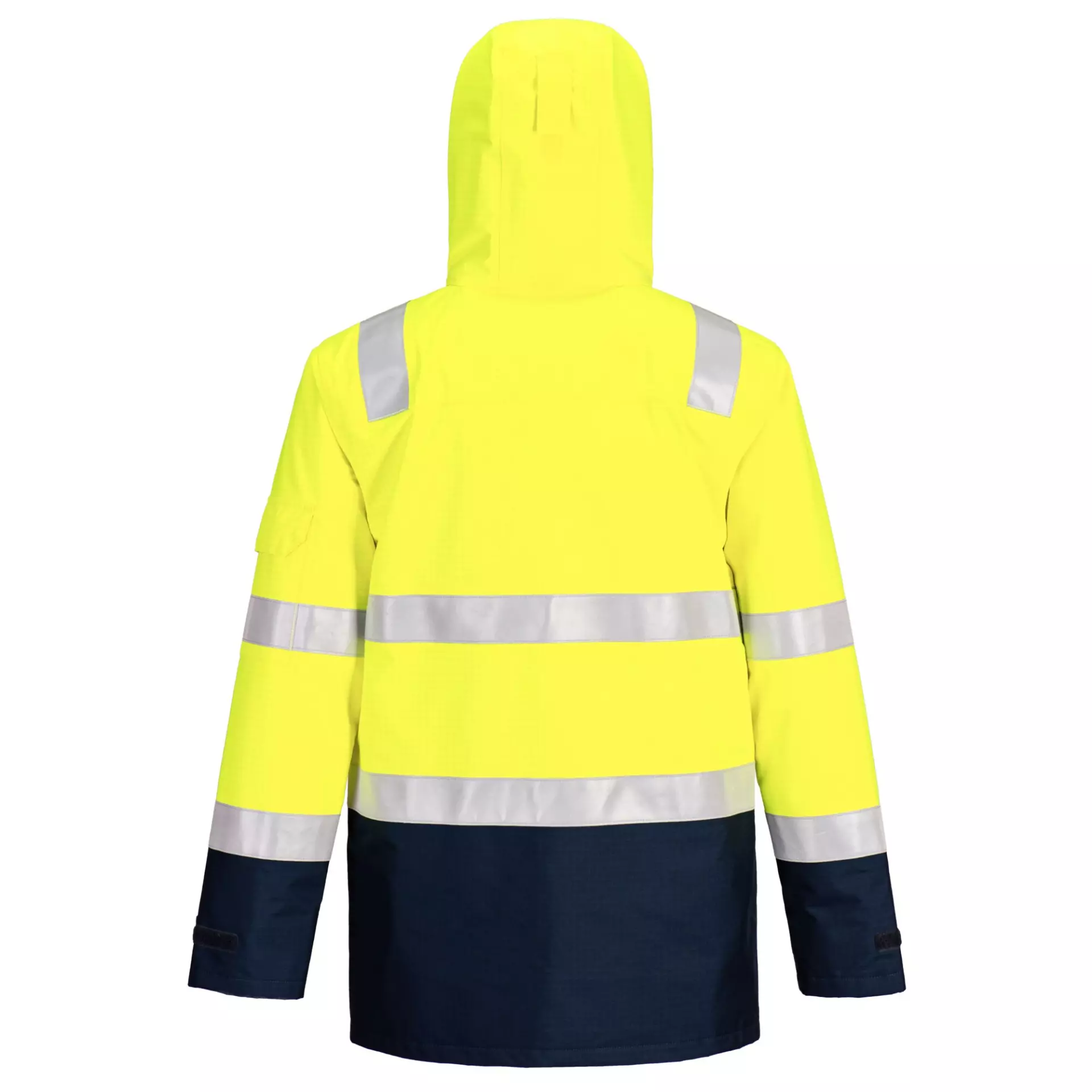 Portwest FR605YNR, Bizflame Rain+ Hi-Vis Light Arc FR Jacket, Yellow/Navy, image 2