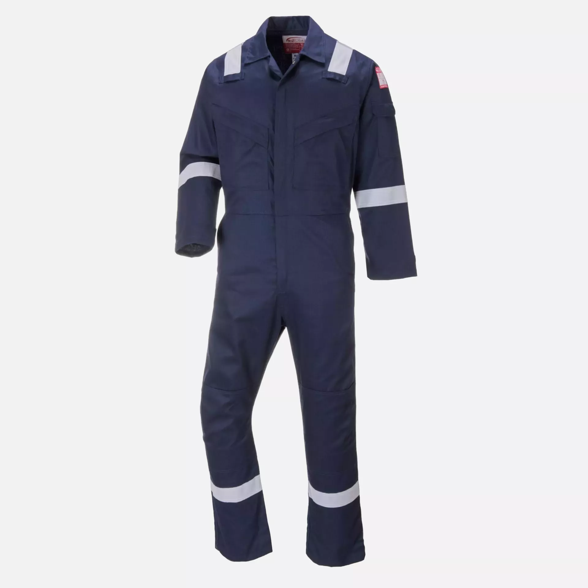 Portwest FR50NAT, Bizflame Work Anti-Static FR Coverall 350g, Navy Tall, image 2