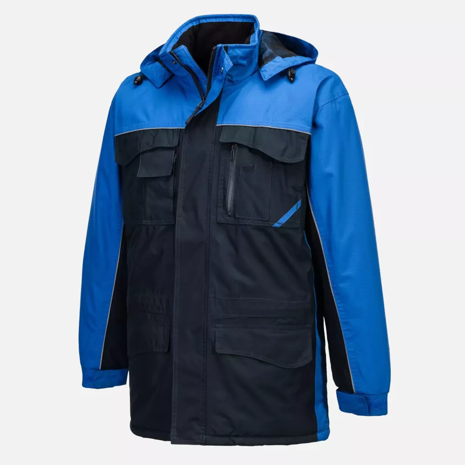 Portwest S562NRR, Ripstop Winter Jacket, Navy/Royal, image 3, gallery thumbnail