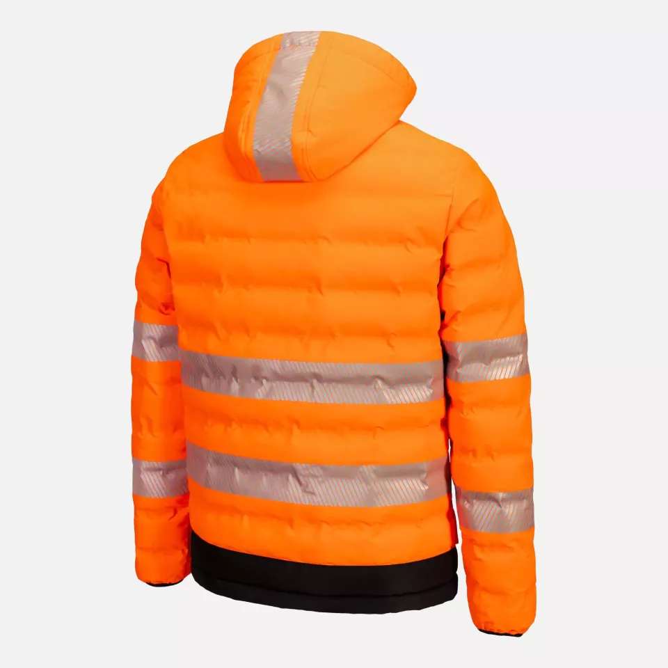 Portwest S548OBR, Hi-Vis Ultrasonic Heated Tunnel Jacket, Orange/Black, image 6, gallery thumbnail