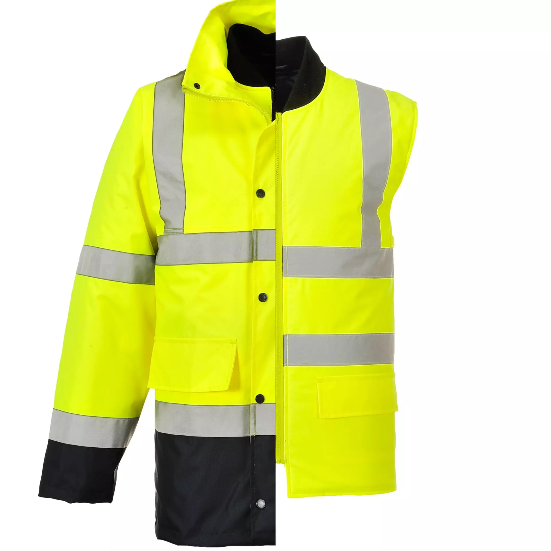 Portwest S471YNR, Warnschutz 4-in-1 Kontrast Verkehrsjacke, Gelb/Marine, image 10